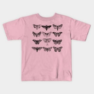 Moths Illustration Kids T-Shirt